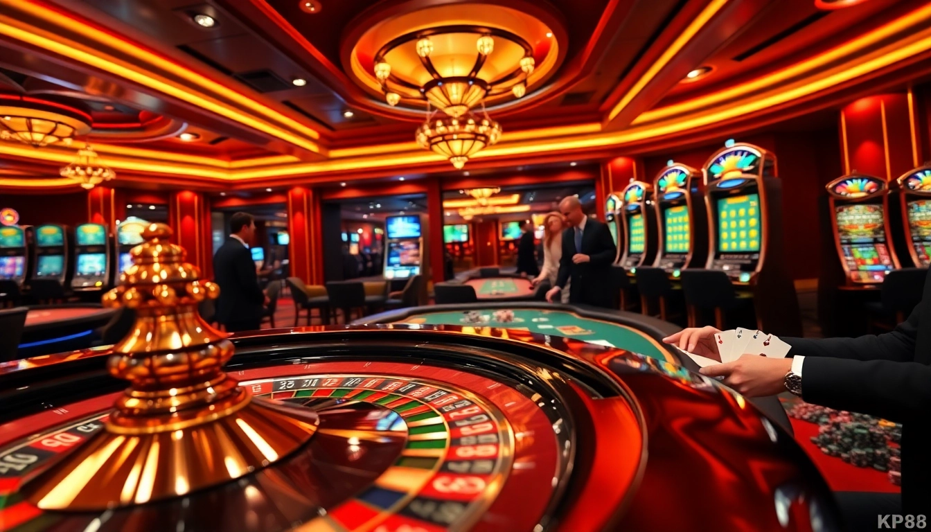 Experience thrilling gameplay at KP88 casino with roulette, poker, and slot machines.